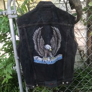 Custom Vintage Harley Denim Vest